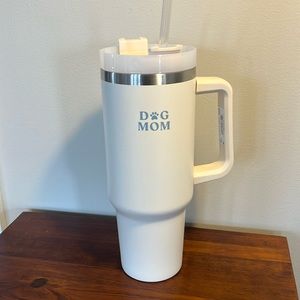 Large Stanley STYLE tumbler DOG MOM cream color NWT